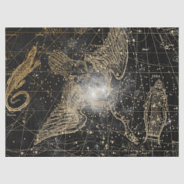Goud en Zwarte Galaxy Sterrenkaart Serie Design 11 Tissuepapier