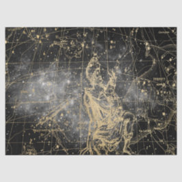 Goud en Zwarte Galaxy Sterrenkaart Serie Design 2 Tissuepapier