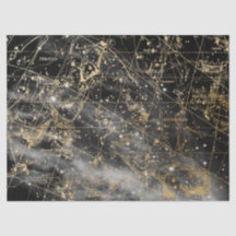 Goud en Zwarte Galaxy Sterrenkaart Serie Ontwerp 1