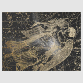 Goud en Zwarte Galaxy Sterrenkaart Serie Ontwerp 1 Tissuepapier