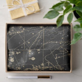 Goud en Zwarte Galaxy Sterrenkaart Serie Ontwerp 6 Tissuepapier (Geschenk)