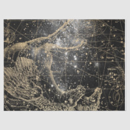 Goud en Zwarte Galaxy Sterrenkaart Serie Ontwerp 8 Tissuepapier