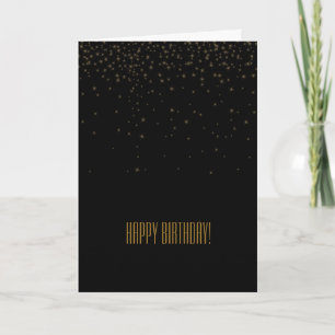 Goud en Zwarte Glitters Kaart