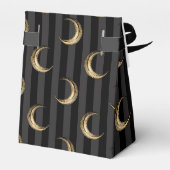 Goud en zwarte Halloween Moons Bedankdoosjes (Achterkant)