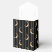 Goud en zwarte Halloween Moons Bedankdoosjes (Geopend)