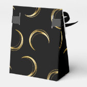 Goud en zwarte Halloween Moons Bedankdoosjes (Achterkant)