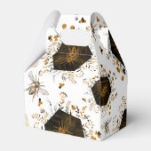 Goud en zwarte honingbijen bedankdoosjes (Achterkant)