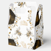 Goud en zwarte honingbijen bedankdoosjes (Geopend)