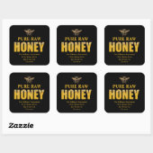 Goud en zwarte honingbijen | Jar Label & Apiary Na (Vel)