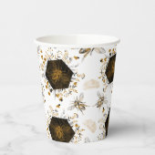 Goud en zwarte honingbijen papieren bekers (Links)