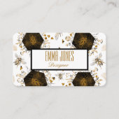 Goud en zwarte honingbijen visitekaartje (Voorkant)