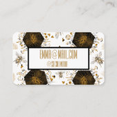 Goud en zwarte honingbijen visitekaartje (Achterkant)