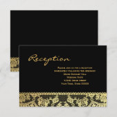 Goud en Zwarte Kant Info Kaart (Voorkant / Achterkant)