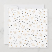 Goud en zwarte kerstboom, speciaal aangepast feestdagenkaart (Achterkant)