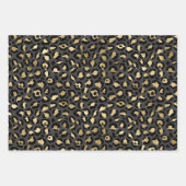 Goud en zwarte luipaard inpakpapier vel (Voorkant)