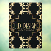 Goud en Zwarte Luxe Vintage Barok Klassieker Raamsticker (Vel 3)