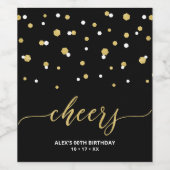 Goud en zwarte moderne goudmijn wijn etiket (Enkel label)