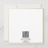 Goud en zwarte ontwerp rsvp kaart (Achterkant)