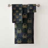 goud en zwarte piraatkorrels en Botten Bad Handdoek (Insitu)