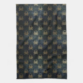  goud en zwarte piraatkorrels en Botten Theedoek (Verticaal)