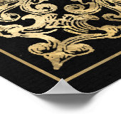 goud en zwarte  steen poster (Hoek)