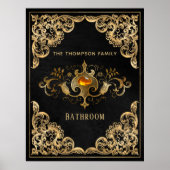 goud en zwarte steen poster (Voorkant)