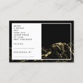 Goud en zwarte steen visitekaartje (Achterkant)