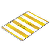 Goud en zwarte strepen Achtergrond Notitieboek (Linkerzijde)