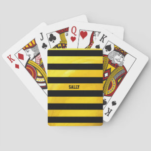 Goud en zwarte strepen pokerkaarten