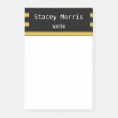 Goud en zwarte strepen post-it® notes (Voorkant)
