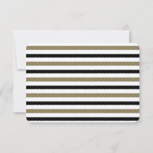 Goud en zwarte strepen RSVP (Achterkant)
