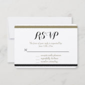 Goud en zwarte strepen RSVP (Voorkant)
