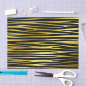 Goud en zwarte tijger als strepen patroon, dieren tissuepapier (Craft)