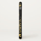 Goud en zwarte Victoriaanse bloemen kant Monogram Case-Mate iPhone Case (Achterkant/links)