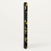 Goud en zwarte Victoriaanse bloemen kant Monogram Case-Mate iPhone Case (Achterkant/rechts)