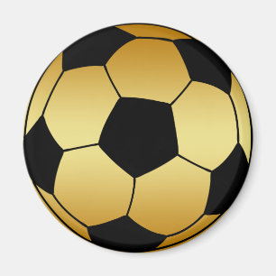 GOUD EN ZWARTE VOETBAL MAGNEET