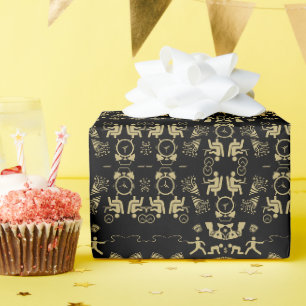 Goud en zwartGefeliciteerd met de promotie Cadeaupapier