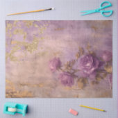  goud Engelse rozen diep paarse gouden folie Tissuepapier (Craft)