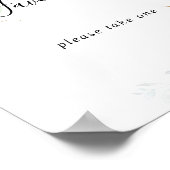 Goud Eucalyptus Calligraphy Bruiloftspartij Bord Poster (Hoek)