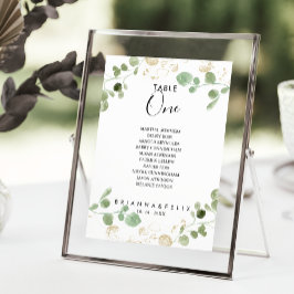 Goud Eucalyptus Tabel Nummer 1 Zitdiagram Kaart