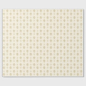 Goud Fancy Fleur De Lis Cadeaupapier (Vlak)