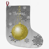 Goud Fancy kerstsierhuis Grote Kerstsok (Voorkant)