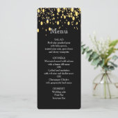 Goud, Faux Folie Bubbles, Stijlvol, Aangepast menu (Staand voorkant)