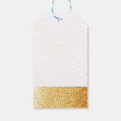 Goud Faux-glitter met fijn hart Cadeaulabel (Achterkant)