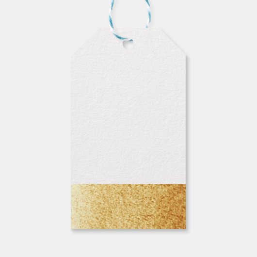 Goud Faux-glitter met fijn hart Cadeaulabel (Achterkant)