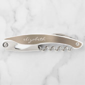 Goud Faux, metalen, aangepast script Kurkentrekker (Voorkant)