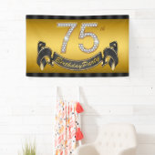 Goud Feestelijke 75ste Verjaardag Partij Spandoek (Insitu)