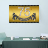 Goud Feestelijke 75ste Verjaardag Partij Spandoek (Beurs)