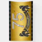Goud Feestelijke 75ste Verjaardag Partij Spandoek (Verticaal)