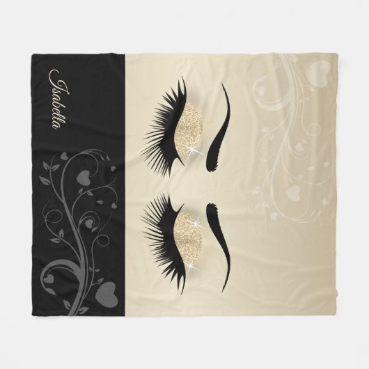 - Goud Fleece Deken (Voorkant (Horizontaal))